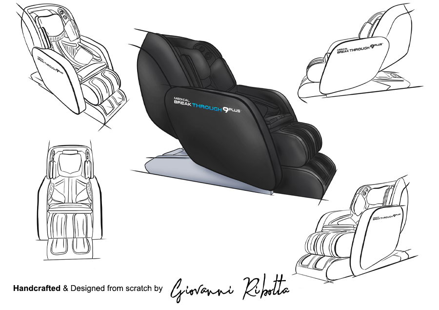 medical breakthrough massage chair sketch